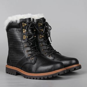 Handgemaakte winterlaarzen natuurlijke wol warmste lederen snowboots heren winterschoenen 240106