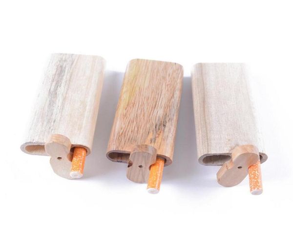 Tero de madera hecha a mano con cavador un bateador accesorios para fumar puntas de metal filtros de cigarrillos contenedor de tubos panchas bongs2008332