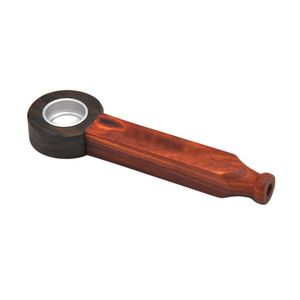 Handgemaakte houten pijp rechte een enkele gat sigarettenhouder pure houten sigaretten houders is licht draagbaar wh0293