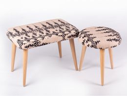 Banc en bois fait main - chaise rembourrée - décoration intérieure - banc de vanité - chaise pouf - chaise latérale - repose-pieds - banc de cuisine - pouf ottoman