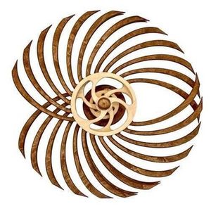 Handgemaakte houten windmolen omkering standbeeld retro kinetische sculptuur wervelende winning machine voor woonkamer decor creatieve geschenk 211105