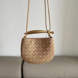 Sac tissé à la main en cuir PU pour femmes, fourre-tout de grande capacité, sac à bandoulière à la mode