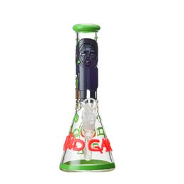 Handpaint Heady Glass Bongs Cute Game Hookahs Roken Water Pijp 5mm Dikke Hand Blown Beaker Bongs Ice Pinch Oil DAB Rigs Bong 14mm Bowl downstem