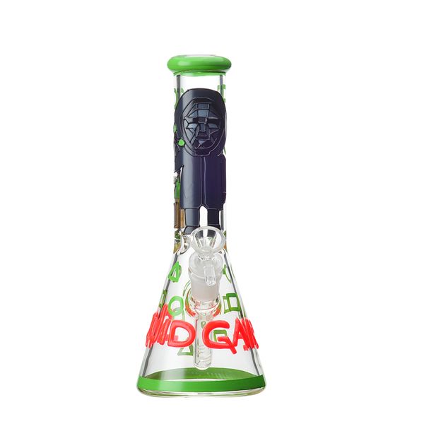 Handpaint Juguetón Bongs Bongs Lindo juego Cachimals Fumadores Tubo de agua 5mm de grosor de espesor Blower Beaker Bongs Pinchazo de hielo Oil Dab Rigs Bong 14mm Bowl Downtemstem