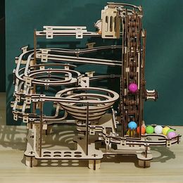 Handen Craft DIY 3D Houten Puzzel Instrument Assemblage Gebouw Model Kit Brain Teaser Puzzels 240319
