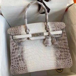 Sac à main de créateur cousu à la main, fil de cire de miel, peau de crocodile de l'Himalaya, sac de dîner d'affaires pour femmes, simple et magnifique