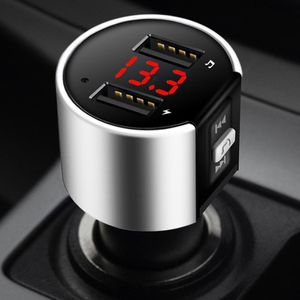 Handsfree Bluetooth 4.2 FM Transmitter Modulator Car Charger 3.1A Dual USB Adapter Car MP3 Player Wireless Audio Receiver Black