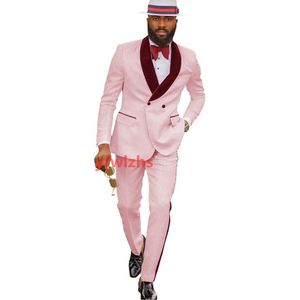 Beaux garçons d'honneur à double boutonnage, châle à revers, Tuxedos pour hommes, costumes de mariage/bal/dîner, Blazer (veste + cravate + pantalon) T303