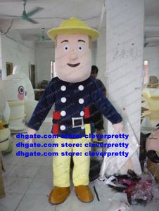 Beau pompier mascotte Costume adulte personnage de dessin animé tenue Costume haut de gamme haut de gamme vacances cadeaux zx2876