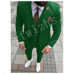 Beau One Button Groomsmen Notch Lapel Groom Tuxedos Hommes Costumes Mariage / Bal / Dîner Meilleur Blazer Homme (Veste + Pantalon + Cravate + Gilet) W232