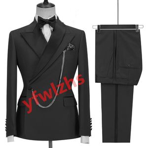 Knappe één knop bruidegomsmen peak rapel bruidegom tuxedos heren pakken bruiloft/prom/diner man blazer (jas+stropdas+broek) t33111