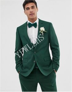 Beau Deux Boutons Garçons D'honneur Notch Lapel Groom Tuxedos Hommes Costumes Mariage / Bal / Dîner Meilleur Blazer Homme (Veste + Pantalon + Cravate + Gilet) W219