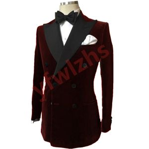 Beaux garçons d'honneur en velours, Tuxedos à revers, costumes pour hommes, mariage/bal/dîner, Blazer (veste + cravate + pantalon), T288