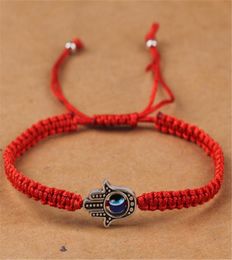 Handwoven armband Lucky Bracelet Kabbalah Red String Thread Hamsa armbanden Blauwe Turkse Evil Eye Charm Jewelry Fatima Bracelet J9143366