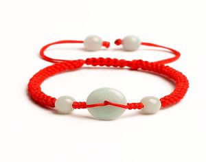 Bracelet à corde rouge tissé pour hommes et femmes Jade Peacock Couples Bracelet Handstring bijoux Gift9194629