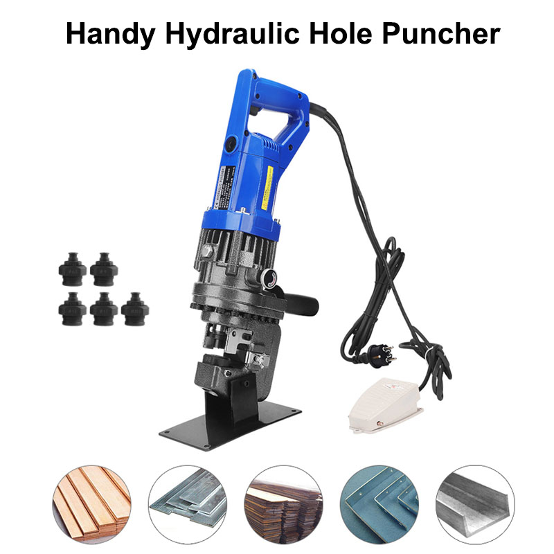 Handy Hydraulic Hole Puncher Electric Drilling Machine Angle Steel Tjocklek 8mm 110V/220V för stålvinkelstål Järn aluminiumplatta MHP-20