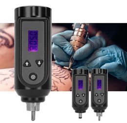 Práctica fuente de alimentación inalámbrica para tatuajes Pantalla LCD Máquina de tatuaje de gran capacidad Batería Interfaz RCA DC 8 horas de trabajo duradero2656503