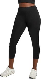 Hanes Leggings Capri pour femme Stretch Cotton-Spandex Leggings Taille haute Leggings de sport pour femme 55,9 cm