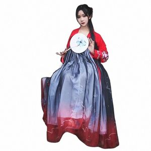 Hanfu Chinese Dans Kostuum Traditionele Podium Outfit Voor Zangers Vrouwen Oude Dr Folk Festival Prestaties Kleding DC1133 h24Q #