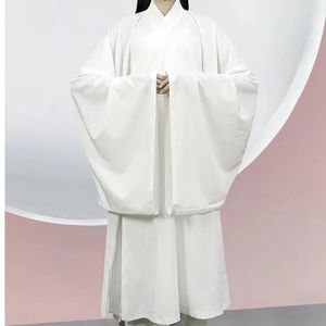 Hanfu Chinois Dynastie Ming Traditionnel Col Rond Robe Doublure Original Blanc Vêtements Intérieurs Taoist Lingerie Costume 240220
