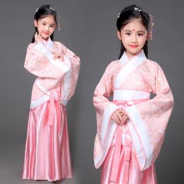 Hanfu Kid Traditional Chinois Vêtements anciens Costumes de femmes Chinois Filles Chinois Tenue traditionnelle Enfants Hanfu Queen robe