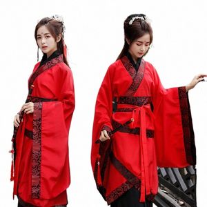 Hanfu Femmes Rouge Fée Dr Classique Costume De Danse Chanteurs Stage Wear Folk Outfit Oriental Performance Vêtements 3 Pcs DC2596 G0X0 #