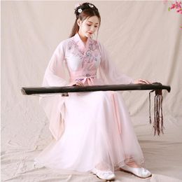 HANFU Dames TV Film Stage Dragen Traditionele Kleding Geborduurde Jurk Fee Elegant Long Gown Folk Dance Costume
