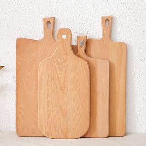 Planche à découper en hêtre suspendue, en bois Durable, pour couper les fruits, Pizza, Sushi, barbecue, plateau en bois massif, non peint, outils de cuisine antidérapants CFYL0095