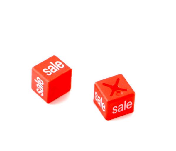 Cubes de vente en plastique de cintre rouge taille fabricant clip VENTE imprimé étiquette de promotion signe glissement sur les marqueurs de cintre taille boucle