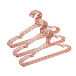 Hangerlink 32 cm Niños Oro rosa Metal Ropa Camisas Percha con muescas Lindo Pequeño Perchero fuerte para niños 30 piezas Lote T214t