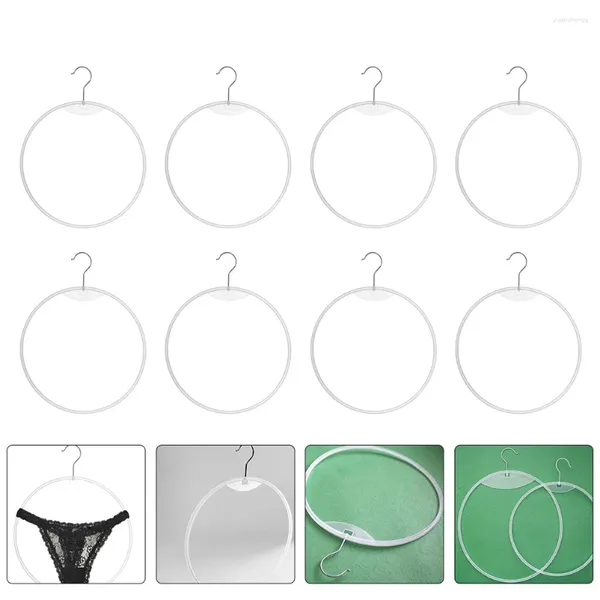 Perchas 10 PCS Bikini Percha Traje de baño Traje de baño Cinturón en forma de círculo Bastidores de secado Estante de acero inoxidable Redondo Natación para niños