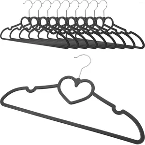 Cintres 10 PCS Vêtements en forme de coeur Drying Rack Mabouillage Plastic High Duty Plastic For Men Jean Closet Girl