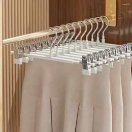 Hangers 10 stuks rekclip roestvrij stalen broekengarderobe antislip wasknijper kleerhanger voor rokken broekklem