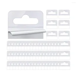 Cintres 100pcs Hang Tabs Round Hole Tags Renforcement Affichage lourd auto-adhésif pour suspendre les affichages de vente au détail