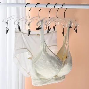 Hangers 10 stks/pack acryl transparant clip type kledinghanger ruimte redden winddichte beha ondergoed plastic droogrek wasgoed