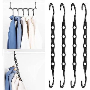 Hangers 10 stks Space Saving Magic Black Sturdy Plastic Holder zware kleding Organisator voor slaapzalen appartementen kleine kast