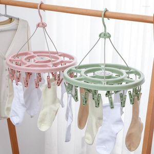 Hangers 18/24 Clips Kleerhanger Kinderen Volwassenen Droger Winddicht Sokken Ondergoed Plastic Droogrek