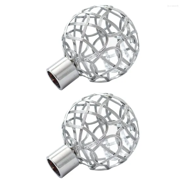 Perchas 2 PCS Poste romano Cabeza decorativa Cortina Suministro Barra Ventanas finales creativas Accesorios de barras finales para el hogar