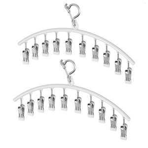 hangers 2 stuks antislip hangend kreukvrij ruimtebesparend roestvrij staal voor kast hoed met 10 clips legging organizer multifunctioneel