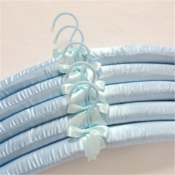 Cintres 40 cm tissu de soie cintre vêtements en satin éponge supports rembourrés en plastique Crochet Couleur de couleur