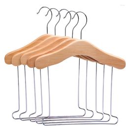 Hangers 5 stks/lot 30 cm kledingrekken voor kinderwinkels massief houten pak broek clip multifunctionhanger