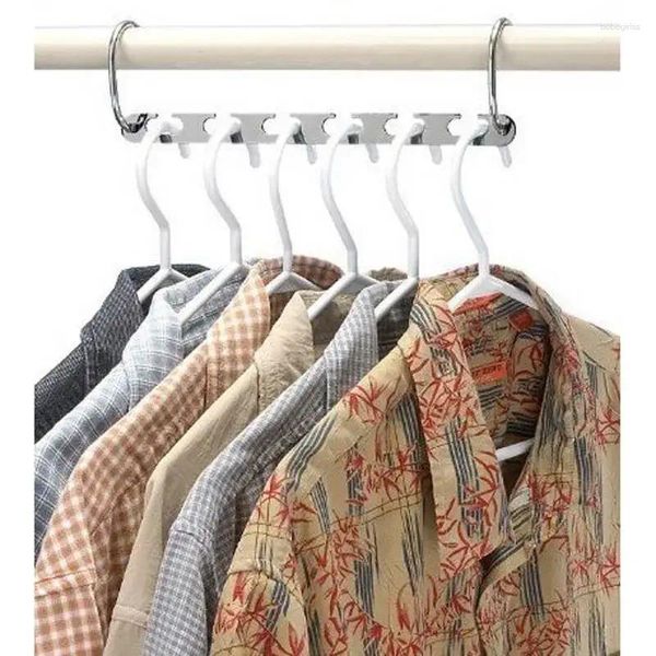 Cintres 6 pièces/ensemble chemises porte-cintres permettant de gagner de l'espace organisateur de vêtements antidérapants supports pratiques pour la chute