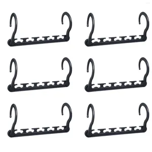 Cintres 6 pièces crochet pliant maison pour placard costume en plastique gain de place cintre pantalon vertical horizontal robuste manteau dortoir 5 trous