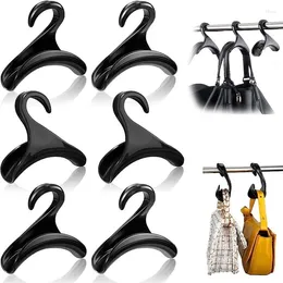 Hangers 6pcs Plastic Hooks Multi-Purpose Hooks Rack Rack dormitorio para bolsos para mujeres Bagser Bag sin agujeros Organizador de colgantes