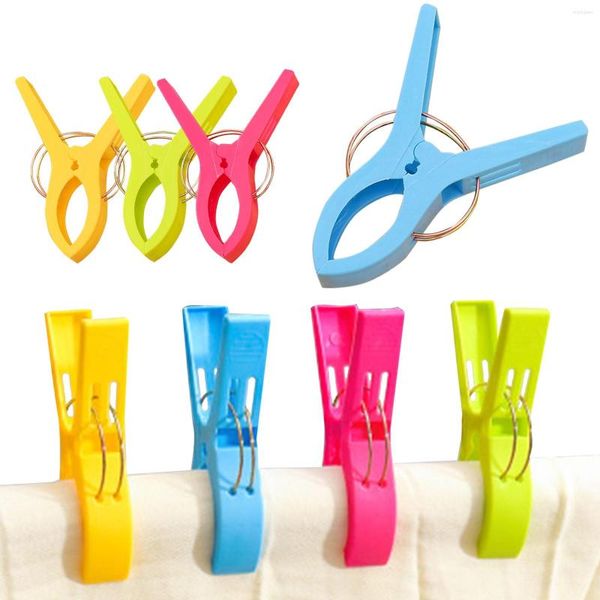 Perchas 8 Uds Clips clavijas a prueba de viento abrazadera grande para ropa toalla de playa estantes de secado para el hogar colgador de secador plegable Droppshing