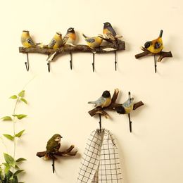 Cintres américain résine oiseau décoratif manteau crochet ornements porte mur cintre chapeau Mural artisanat porche clé suspendu décor