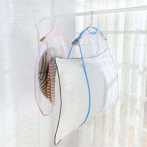 Hangers Anti-Dust Home Organizer Droognets Doll-opbergzak Mesh Hangrack Kussen Netkleding