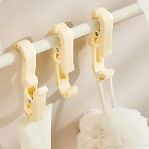 Hangers Anti-slip 3pcs ganchos de lavandería clips de botas de plástico de plástico múltiples con clip de ganchos giratorios de clip colgantes