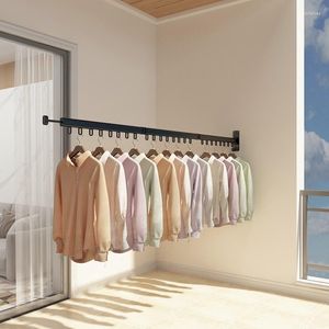 Hangers balkon vouwkleding hangende muurtype onzichtbare raam binnenshuis eenvoudige drogende buitenluchtstaaf