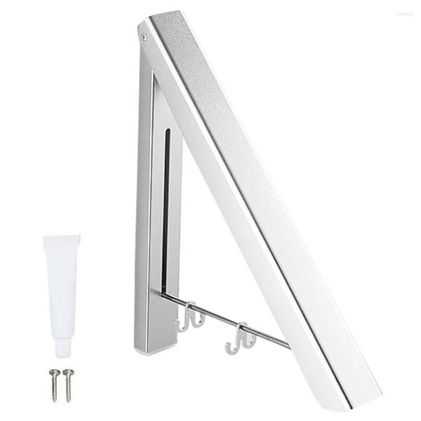 Cintres placard valet pliant support suspendu salle de bain support mural pour serviettes organisateur de vêtements durable espace pliable en aluminium appartement